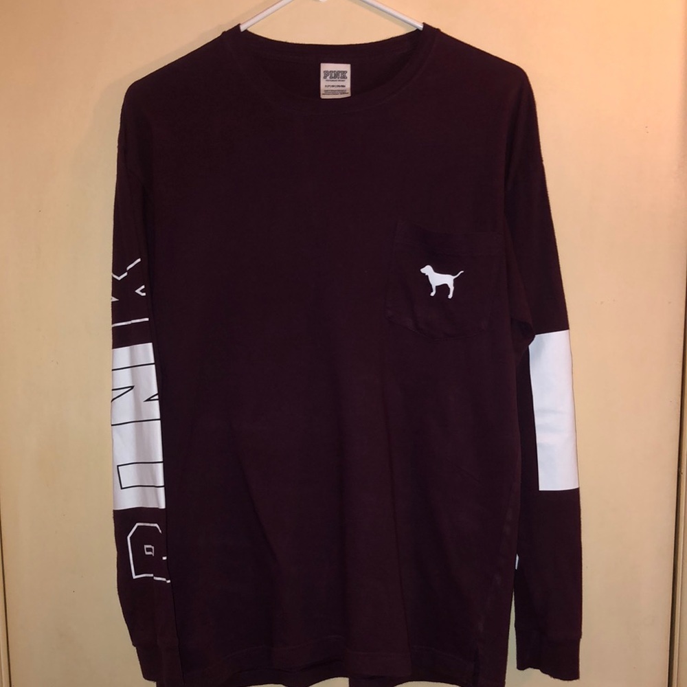 Maroon Victoria’s Secret PINK Long Sleeve Small